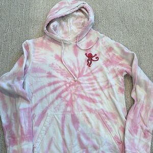 Dye-died pink Roller Rabbit Hoodie